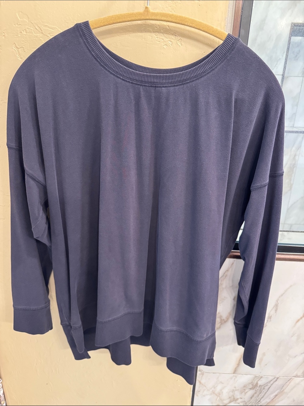 Eileen Fisher Navy Blue Long Sleeve Pullover Sweatshirt XL